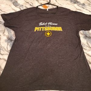 PITTSBURGH STEELERS GREY NOVELTY SHIRT BITCH PLEASE I'M FROM PITTSBURGH XXL